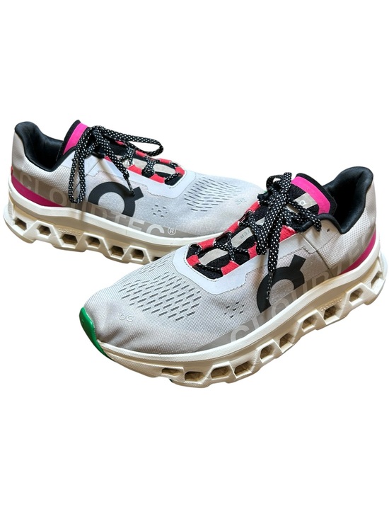 On Clouds Shoes - Oncloud Women’s Cloudmonster tennis running shoes size 10.5 97652 ivory lace up